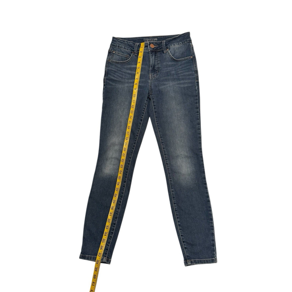 Maurices Everflex High Rise Jeans Womens 6 Regular BLUE Distressed Cowgirl Farm - Picture 7 of 16